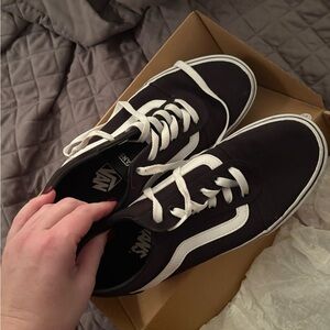 Vans Black and White Canvas Sneakers